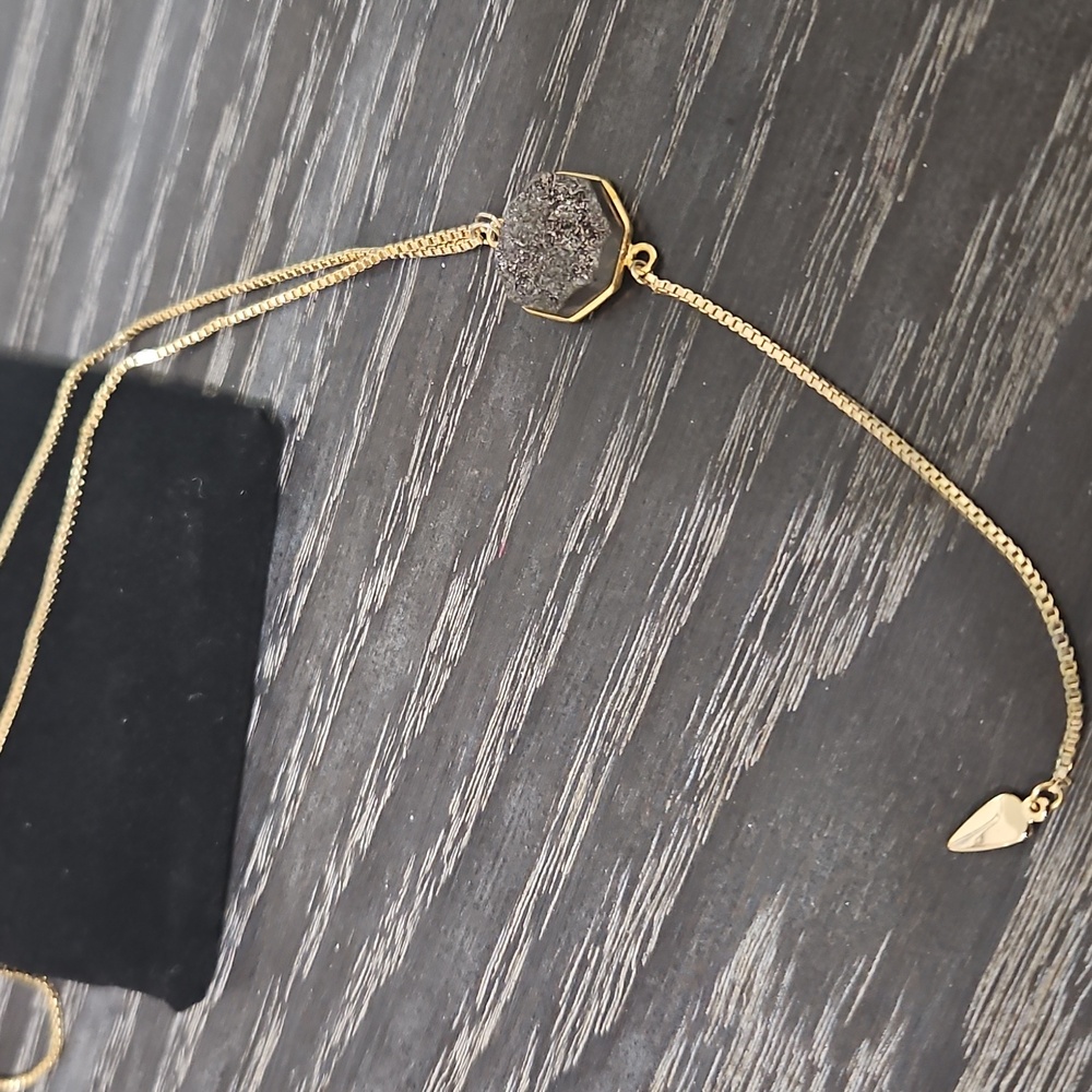 Luna Norte Gold Druzy Quartz Necklace
